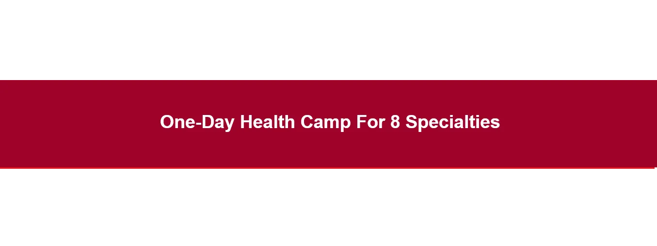 One Day Health Camp in Garden